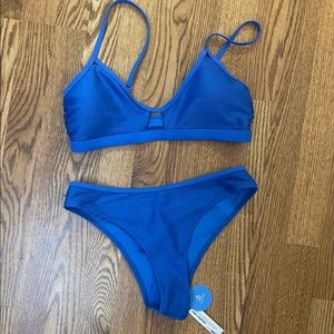 Cupshe KATHRYN BLUE HOLLOW OUT BIKINI